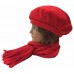 Ladies  Winter Fleece Beret Scarf 2 PCS Gift Set Beret Scarf Hat Cap  eb-60714297